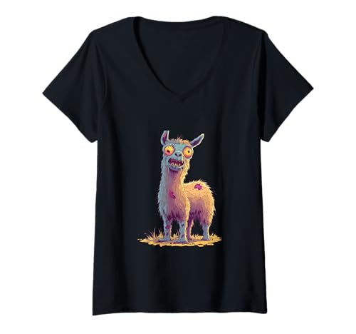 Damen Witziges, sarkastisches Tier-Zombie-Design T-Shirt mit V-Ausschnitt Damen Witziges, sarkastisches Tier-Zombie-Design T-Shirt mit V-Ausschnitt von Zeige deine sarkastische Zombie-Persönlichkeit