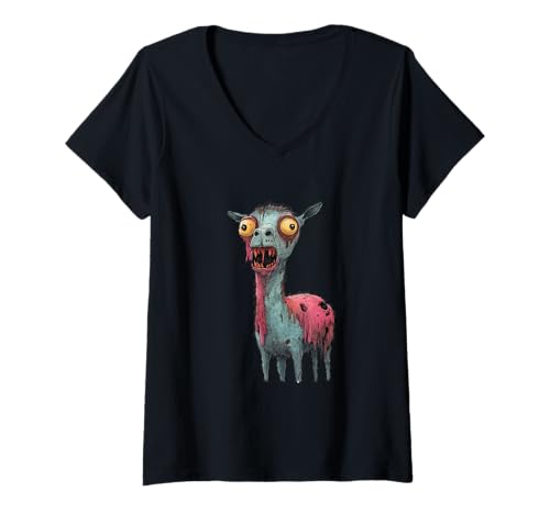 Damen Witziges, sarkastisches Tier-Zombie-Design T-Shirt mit V-Ausschnitt Damen Witziges, sarkastisches Tier-Zombie-Design T-Shirt mit V-Ausschnitt von Zeige deine sarkastische Zombie-Persönlichkeit