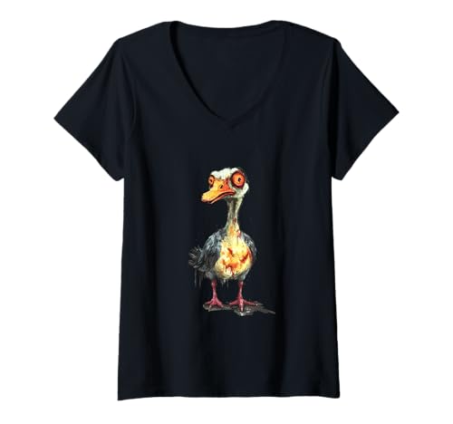 Damen Witziges, sarkastisches Tier-Zombie-Design T-Shirt mit V-Ausschnitt Damen Witziges, sarkastisches Tier-Zombie-Design T-Shirt mit V-Ausschnitt von Zeige deine sarkastische Zombie-Persönlichkeit