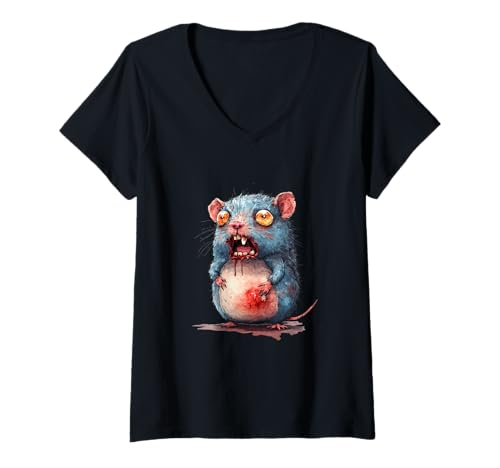 Damen Witziges, sarkastisches Tier-Zombie-Design T-Shirt mit V-Ausschnitt Damen Witziges, sarkastisches Tier-Zombie-Design T-Shirt mit V-Ausschnitt von Zeige deine sarkastische Zombie-Persönlichkeit