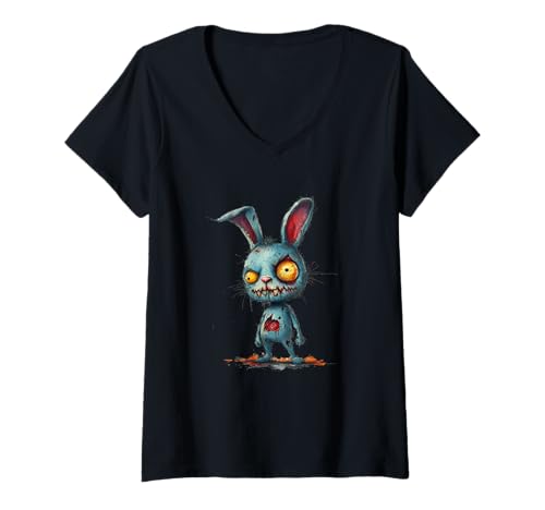 Damen Witziges, sarkastisches Tier-Zombie-Design T-Shirt mit V-Ausschnitt Damen Witziges, sarkastisches Tier-Zombie-Design T-Shirt mit V-Ausschnitt von Zeige deine sarkastische Zombie-Persönlichkeit