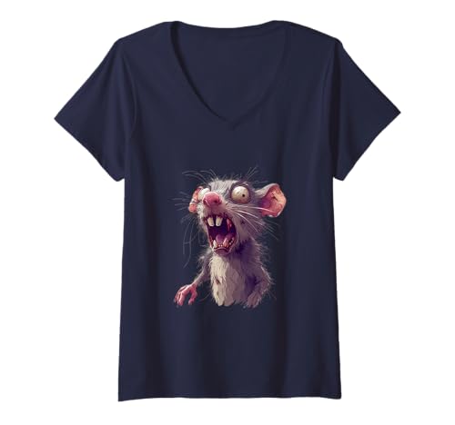 Damen Witziges, sarkastisches Tier-Zombie-Design T-Shirt mit V-Ausschnitt Damen Witziges, sarkastisches Tier-Zombie-Design T-Shirt mit V-Ausschnitt von Zeige deine sarkastische Zombie-Persönlichkeit