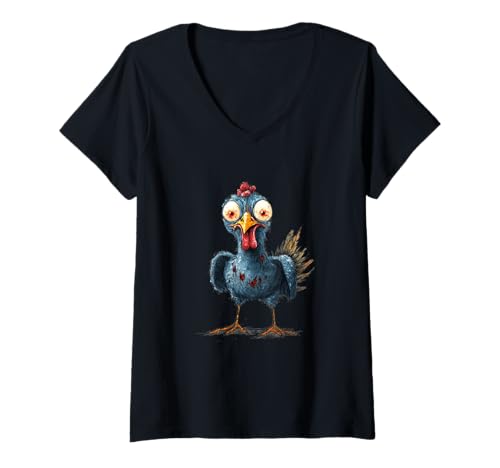 Damen Witziges, sarkastisches Tier-Zombie-Design T-Shirt mit V-Ausschnitt Damen Witziges, sarkastisches Tier-Zombie-Design T-Shirt mit V-Ausschnitt von Zeige deine sarkastische Zombie-Persönlichkeit
