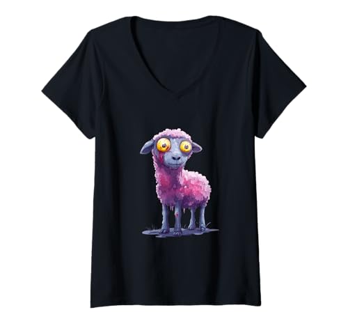 Damen Witziges, sarkastisches Tier-Zombie-Design T-Shirt mit V-Ausschnitt Damen Witziges, sarkastisches Tier-Zombie-Design T-Shirt mit V-Ausschnitt von Zeige deine sarkastische Zombie-Persönlichkeit