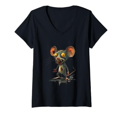 Damen Witziges, sarkastisches Tier-Zombie-Design T-Shirt mit V-Ausschnitt Damen Witziges, sarkastisches Tier-Zombie-Design T-Shirt mit V-Ausschnitt von Zeige deine sarkastische Zombie-Persönlichkeit