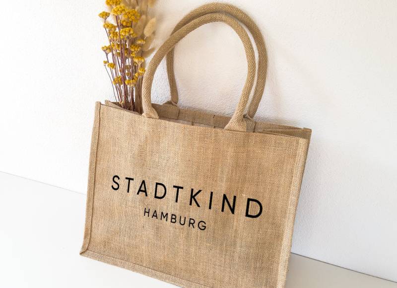 Jute Shopper "stadtkind/Dorfkind" | Jutetasche Einkaufstasche Jute Shopper "stadtkind/Dorfkind" | Jutetasche Einkaufstasche von ZeigeC