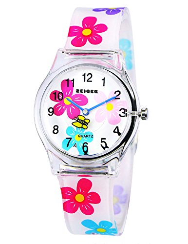 Zeiger analoge Uhr Kinder Armbanduhr mädchen Uhren Kinder Sport wasserdicht hübsches Herzmuster Cartoon Uhr Lehre Armbanduhren Geschenk für Jungen Mädchen von Zeiger