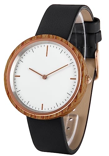 Zeit-Bar Armbanduhr für Damen Slim Line, Holzgehäuse von Zeit-Bar