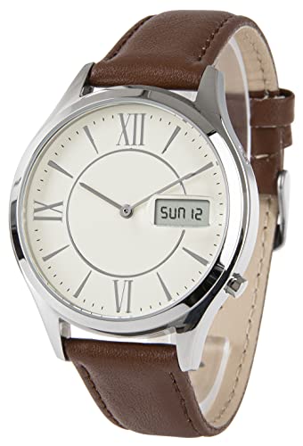 Zeit-Bar Funk-Armbanduhr Herren, Edelstahl, mit Tages- und Datumsanzeige von Zeit-Bar