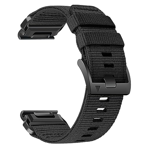 Zeit Diktator 26mm Quickfit-Uhrenarmbänder Compatible with Garmin Fenix 8 51mm/Tactix 7 Pro/Fenix 7X Pro/7X/6X Pro/5X pro/5X/5X Plus/Descent MK2 MK1 Tactix Delta/Enduro 2 3 Nylon Watchbands für Men von Zeit Diktator