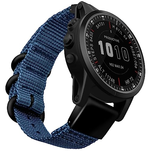 Zeit Diktator Nylon Armband 20 mm Uhrenarmband mit Schnellverschluss für Mann, kompatibel mit Garmin Fēnix 7S/6S pro/Fenix 5S/5S Plus/Fenix 6S/Descent Mk2S(Royal blue,20mm) von Zeit Diktator