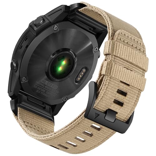 Zeit Diktator Uhrenarmband für Garmin Fenix 8–51 mm, Tactix 7 Pro/Fenix 7X Pro/7X/6X Pro/5X Pro/5X Pro/5X, Quickfit Descent MK2, MK1, Tactix Delta/Enduro 2, 3, gewebtes Nylon-Armband für Herren von Zeit Diktator