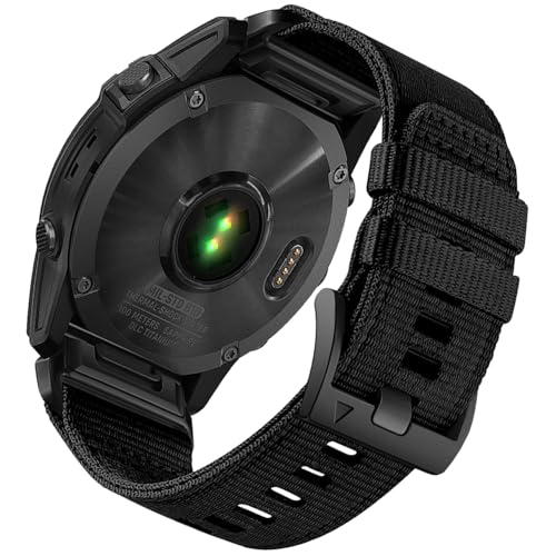Zeit Diktator Uhrenarmband für Garmin Fenix 8–51 mm, Tactix 7 Pro/Fenix 7X Pro/7X/6X Pro/5X Pro/5X Pro/5X, Quickfit Descent MK2, MK1, Tactix Delta/Enduro 2, 3, gewebtes Nylon-Armband für Herren von Zeit Diktator