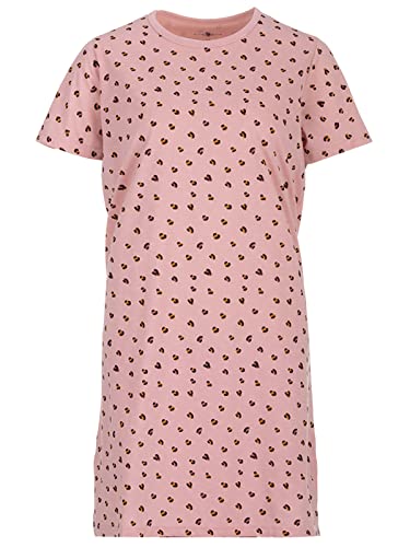 Zeitlos Nachthemd Damen Kurzarm Sommer Leo Schlafshirt T-Shirt All-Over Muster, Farbe:rosa, Größe:L von Zeitlos