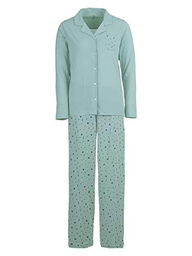 Zeitlos Pyjama Set Damen Langarm Auge Schlafanzug, Farbe:Mint, Größe:XL von Zeitlos