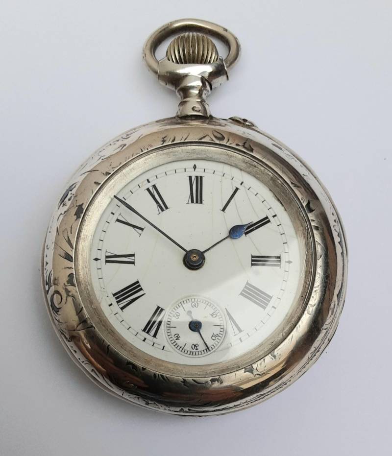 Taschenuhr Um 1900 in Silber Mit Pferde Motiv Taschenuhr Um 1900 in Silber Mit Pferde Motiv von Zeitretter