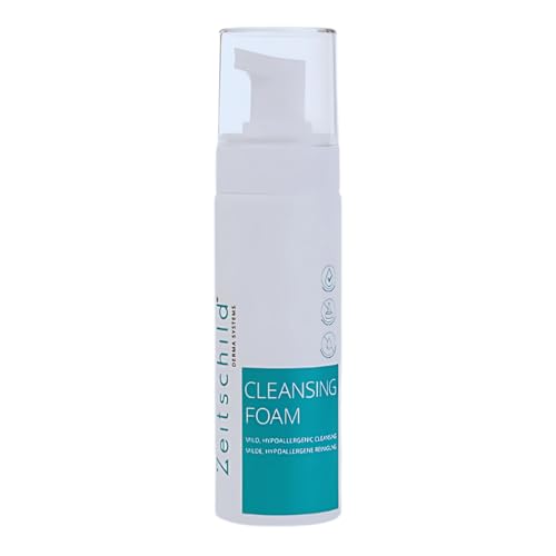 Zeitschild Cleansing Foam 200ml – milder Reinigungsschaum für empfindliche Haut, bei Akne, Neurodermitis & Rosazea – mikrobiomfreundlich, ohne Parfum, Silikone, aggressive Tenside (SLES-frei) von Zeitschild