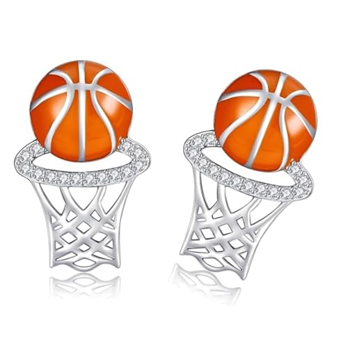 Basketballohrringe Elegante Bolzen Ohrring Sparkling Ohrlegierung Textur Ohren Schmuck Für Stilvolle Outfits Legierung Basketball Ohrringe Geeignet von Zeiwohndc