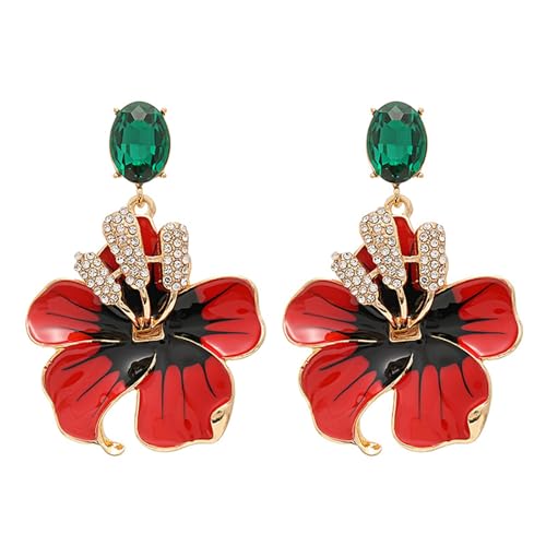 Elegante Blumenschstene Ohrringe Mode Ohr Pin Kupfer Statement Ohrringe Kreativer Schmuck Für Frauen Mädchen Mit Strasssteinen von Zeiwohndc