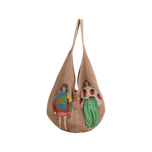 Frauen Gewebter Achselhöhlenbeutel Strand Modische Schulter Großkapazität Unterarm Stilvoller Pendeln Frauen Stricken Schulter Koreanische Styles Achselhaut Handtasche von Zeiwohndc