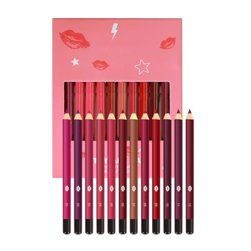 Lip Liner Set Matte Crayon 12 Farben Wasserdichte Höhen Pigmentiert Langlebig Lippenstiftstift Für Frauen Lippenstift Lip Liner Set Matte Crayon 12 Farben Wasserdichte Höhen Pigmentiert Langlebig Lippenstiftstift Für Frauen Lippenstift von Zeiwohndc