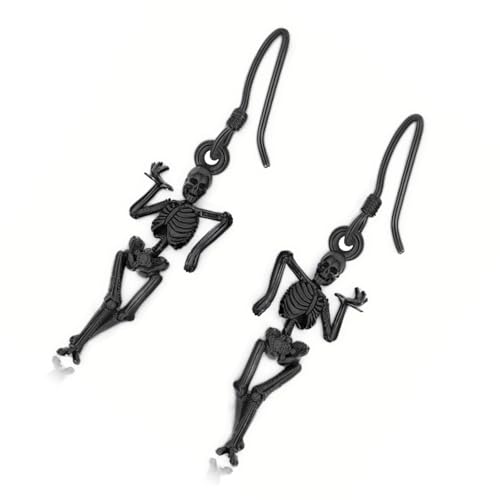 Skeleton Charm Dangle Ohrringe Mode Gotisches Accessoire Ideal Für Halloween Und Musikveranstaltungen Halloween Party Ohrringe von Zeiwohndc