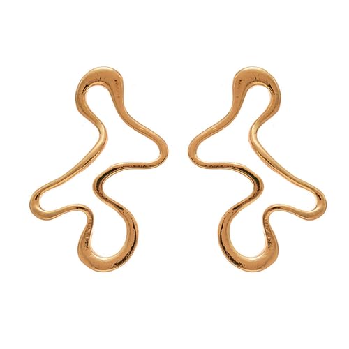 Trendy Übergroße Hohlout Ohrringe Einzigartige Geometrische Muster Leichtes Frauen Mode Ohrstolzen Accessoire Damen Geometrische Offene Ohrringe von Zeiwohndc