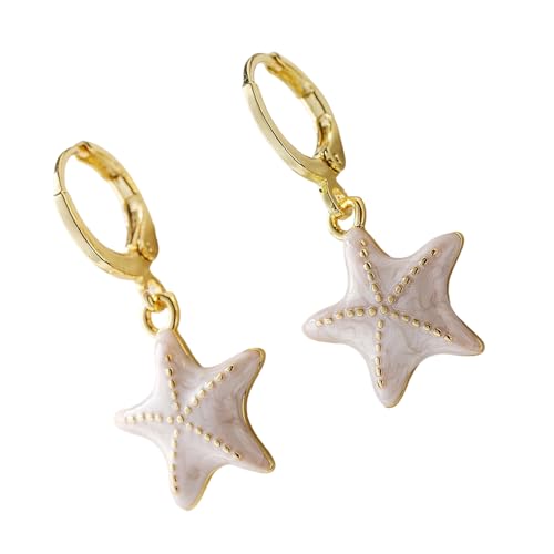Unique Seesterne Fallen Ohrringe Modische Ohrschnallen Elegantes Dangle Statement Für Jugendliche Frauen Handgefertigtes Seesternohrtropfen von Zeiwohndc