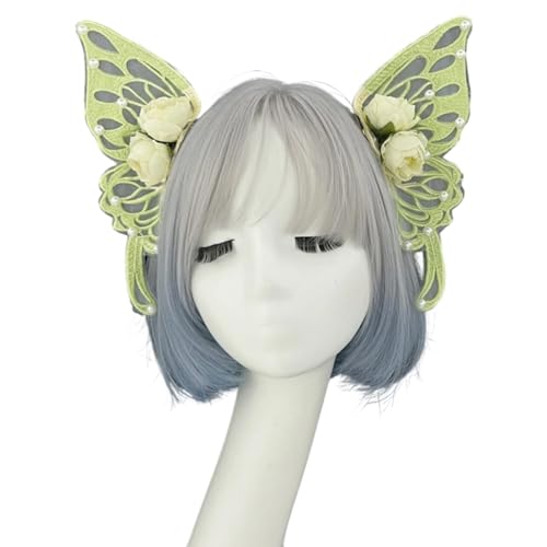 Zeiwohndc Butterfly Inspirierte Lolitas Haarband Geschmückt Mit Baroques Perlen Renaissances Prinzessin Kopfbewegung Perfekt Für Modefoto Renaissances Kostümzubehör von Zeiwohndc