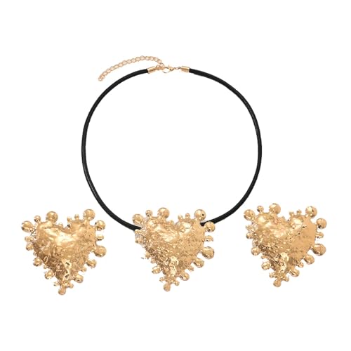 Zeiwohndc Einzigartige Herzdesign Kühne Modeohrringe Und Halskette Set Heart Jewelry Collection Für Frauen Legierung Übertrieben Legierung Set Zeiwohndc Einzigartige Herzdesign Kühne Modeohrringe Und Halskette Set Heart Jewelry Collection Für Frauen Legierung Übertrieben Legierung Set von Zeiwohndc