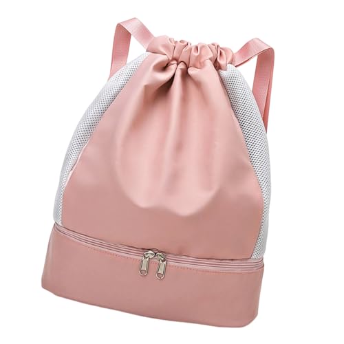 Zeiwohndc Feuchtigkeitssichere Reisetaschen Trockene Nassabteilung Feature Für Sportbegeisterte Strandtour Oxford Fabric Frauen Rucksack Moderner Stilvoller Strandschwimmrucksack von Zeiwohndc