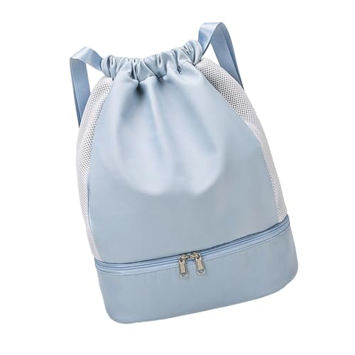 Zeiwohndc Feuchtigkeitssichere Reisetaschen Trockene Nassabteilung Feature Für Sportbegeisterte Strandtour Oxford Fabric Frauen Rucksack Moderner Stilvoller Strandschwimmrucksack von Zeiwohndc