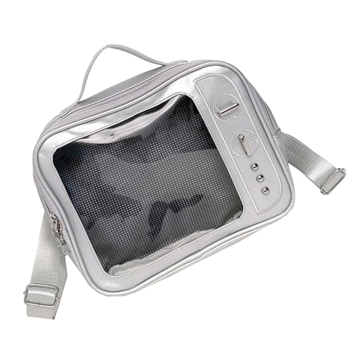 Zeiwohndc Frauen Tasche Schöne ITabag Clear Crossbody Retro Fernseher Schulter Rucksack Für Pin Display Ästhetischer Crossbody Cleary Rucksack Itabag Fernsehschulter Schulter von Zeiwohndc