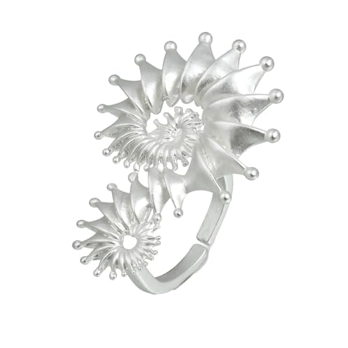 Zeiwohndc Geometrische Conch Einstellbare Ringe Mit Meeres Inspiriertem Legierungsschmuck Für Hochzeitspartys Und Tägliche Modeaccessoires Einzigartige Musterringe von Zeiwohndc