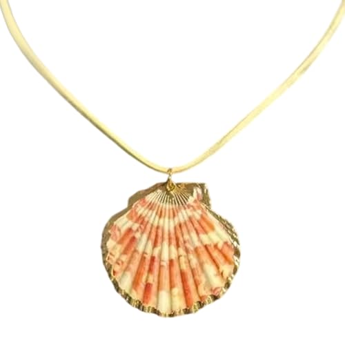 Zeiwohndc Handgefertigte Muschel/Conch Perlen Halskette Verstellbares Kabelbinden Neckketten Stilvoller Schmuck Leichter Komfort Alltags Kleidung Zeiwohndc Handgefertigte Muschel/Conch Perlen Halskette Verstellbares Kabelbinden Neckketten Stilvoller Schmuck Leichter Komfort Alltags Kleidung von Zeiwohndc