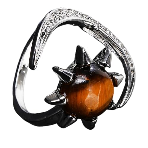 Zeiwohndc Handgefertigter Mond Und Sternkristallschmuck Hypoallergen Natürliche Edelsteine Ringe Handgefertigte Fingerzubehör Mystical Star Moon Party von Zeiwohndc