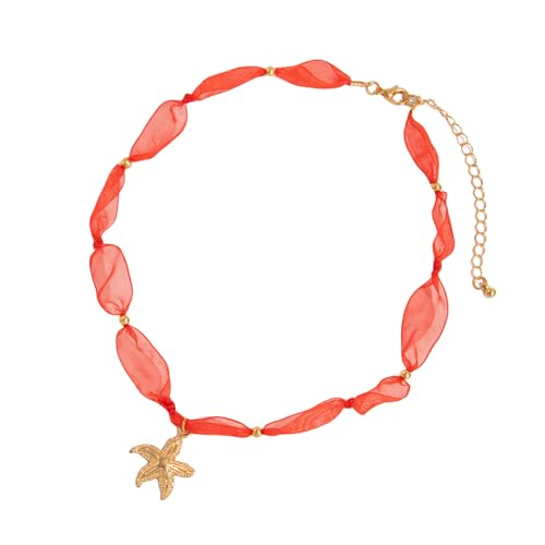 Zeiwohndc Leichtes Anhänger Halskette Mit Marinemotiven Halskette Einstellbare Legierung Clavice Kette Schmuck Geschenke Für Frauen Elegantes Colarbone Accessoire Strand von Zeiwohndc