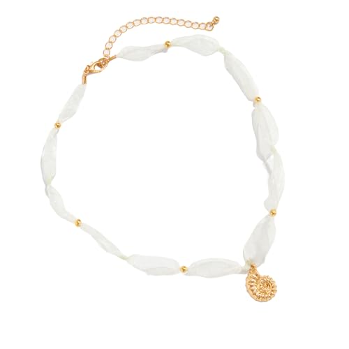 Zeiwohndc Leichtes Anhänger Halskette Mit Marinemotiven Halskette Einstellbare Legierung Clavice Kette Schmuck Geschenke Für Frauen Elegantes Colarbone Accessoire Strand von Zeiwohndc