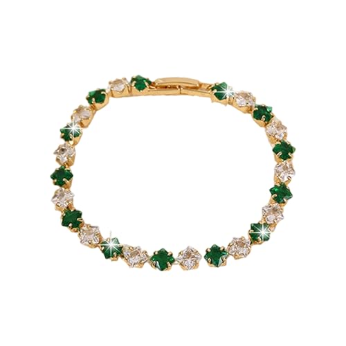 Zeiwohndc Mehrfarbige Square Form Multikolon Zirkon Tennisarmband Einstellbare Länge Handchain Trendy Streetwear Handgelenk Accessoire Einzigartige Trendige Accessoire Für Männer Und Frauen von Zeiwohndc