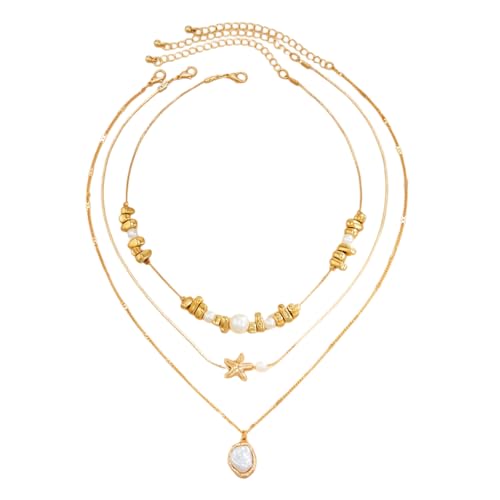 Zeiwohndc Nature Inspirierte Seesterndesign Delicate Ketten Halskette Einstellbare Länge Für Party Oder Urlaubsoutfits Kreativer Seestarfisch Anhänger Halskette von Zeiwohndc