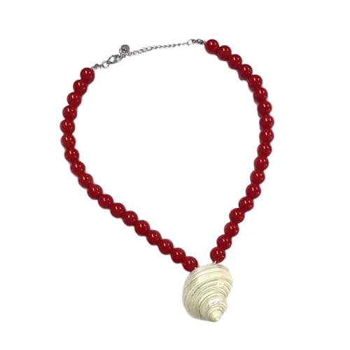 Zeiwohndc Naturhülle Perlen Halskette Schmuck Leicht Einzigartiges Meer Inspiriertes Colarbone Ketten Juwely Geschenk Für Frauen Handgefertigt Marine Inspirierte Halskette von Zeiwohndc