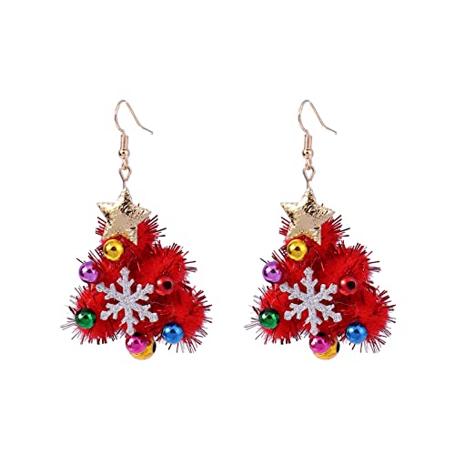 Zeiwohndc Netter Weihnachtsbaum Dangle Ohrringe Frauen Mode Ohrringe Einzigartige Legierungsohrringe Schmuck von Zeiwohndc