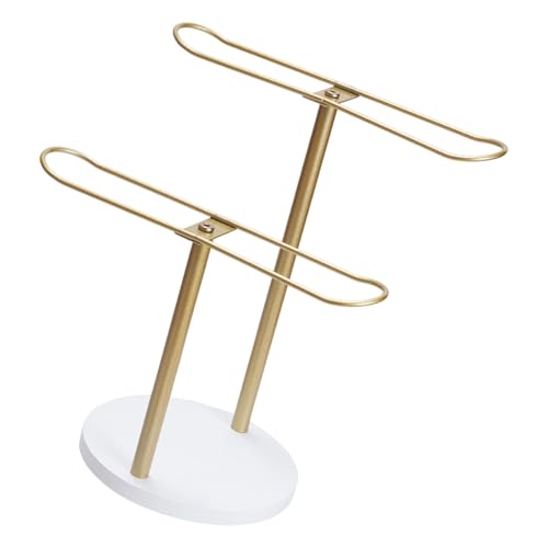 Zeiwohndc Raumsparende Haarklauen Clip Organizer Metallrahmen Mit Hölzernen Basis Dekorativen Lagerregal Für Mädchen Frauen Baby Haarzubehör Displatz Rack von Zeiwohndc