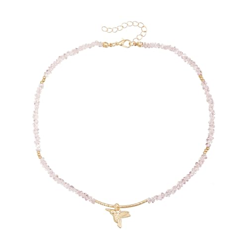 Zeiwohndc Trendy Minimalistische Vogelpendellennhalte Halskette Einstellbare Kette Leichte Schlüsselbeinkette Für Frauen Mode Schmuck Geschenk Kristalllegierung Anhänger Halskette von Zeiwohndc