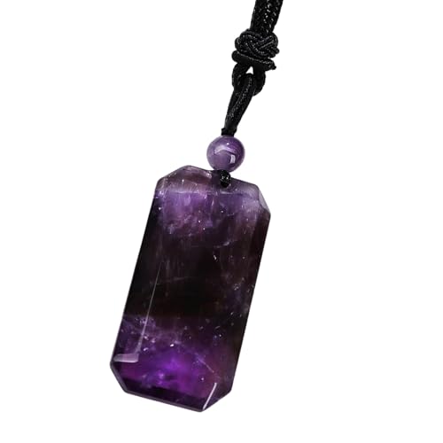 Zeiwohndc Verstellbare Naturstein Abgeschrägte Anhänger Halskette Tragbare Designs Für Alltägliche Kleidung Für Bequeme Studentische Studentische Steinkette von Zeiwohndc