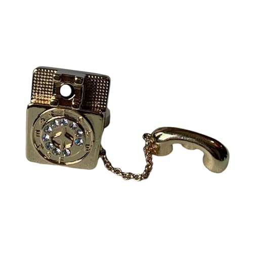 Zeiwohndc Vintage Inspirierte Retro Telefonringe Drop Oil Finish Magnetische Schließung Einzigartiger Schmuck Für Frauen Party Täglich Kleidung Emaille Vintage Telefonschmuck von Zeiwohndc
