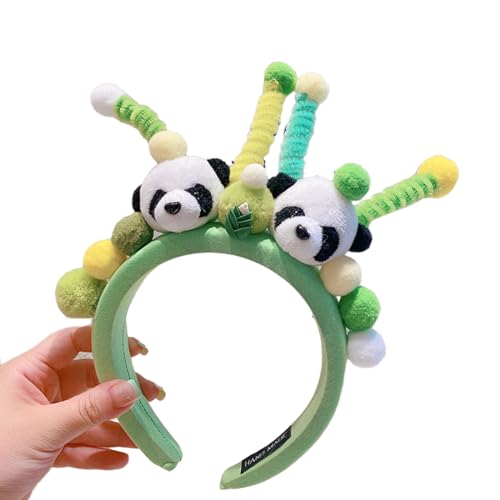 Zeizafa Adult Teens Cartoon Stuffed Panda Headband Woman Hair Hoop Makeup Taking Photos Christmas Party Headpiece Cosplay Headbands For Women Cosplay Headband Panda Halloween Cosplay Headband von Zeizafa