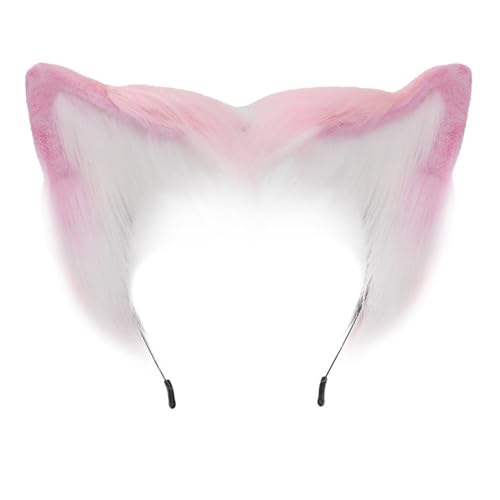 Zeizafa Adult Teens Cute Cosplay Kitten Ear Headband Plush Hair Hoop Makeup Live Broadcast Halloween Party Headpieces Cosplay Hair Accessories Cat Foxes Ears Hairband Cosplay Halloween Hairhoop von Zeizafa