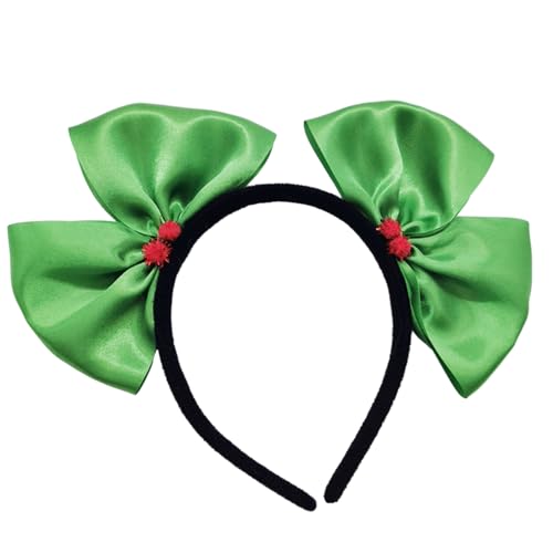 Zeizafa Haarreif mit Schleife, Patricks Day, Grün, für Kostümpartys, Weihnachten, Party, Urlaub, Haarschmuck, Kleeblatt-Stirnband von Zeizafa