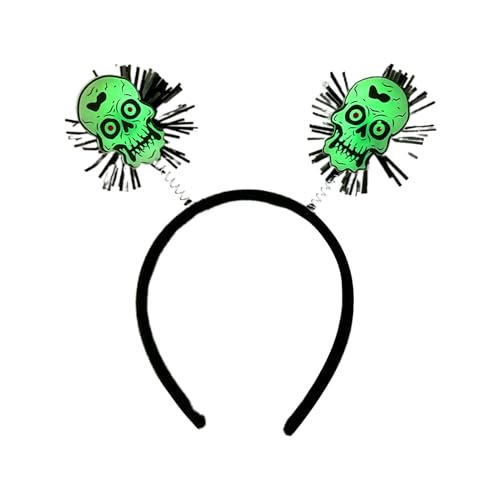 Zeizafa Halloween Stirnband Schädel Fledermaus Gespenst Headwear Glow In Dark Hair Hoop Für Halloween Halloween Kopfschmuck Party Supplies Erwachsene Kürbis Kostüm Stirnband von Zeizafa